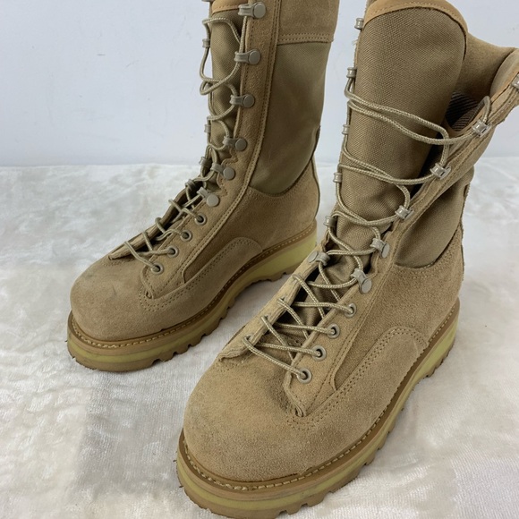 Women’s Boulet Tan Lace-Up Combat Boots - Picture 2 of 10